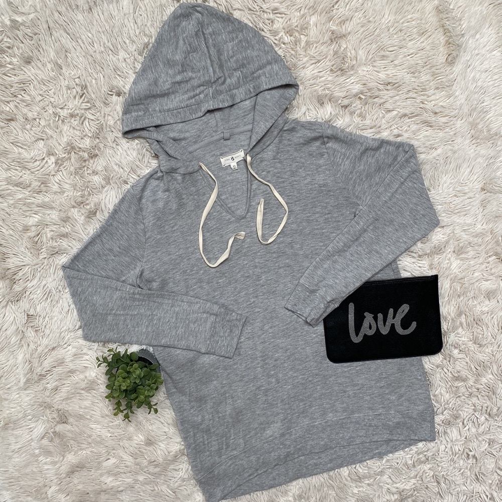 Lou & Grey Hooded Lightweight Sweatshirt 💗 Gray